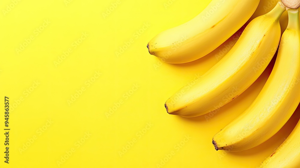 Fototapete simple banana-themed background with minimalist design, perfect for creative layouts with space for 