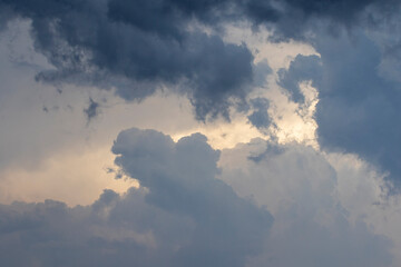 Rain clouds formed in the darkening sky at the end of August
