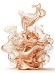 Representation of Licorice Root Extract Serum with Dynamic Abstract Shapes