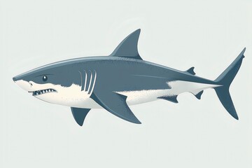 Obraz premium Great White Shark Illustration