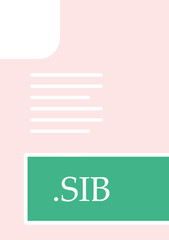 SIB File format icon fill insidse with symbol