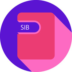 SIB File icon black shadow with rounded corners in circular