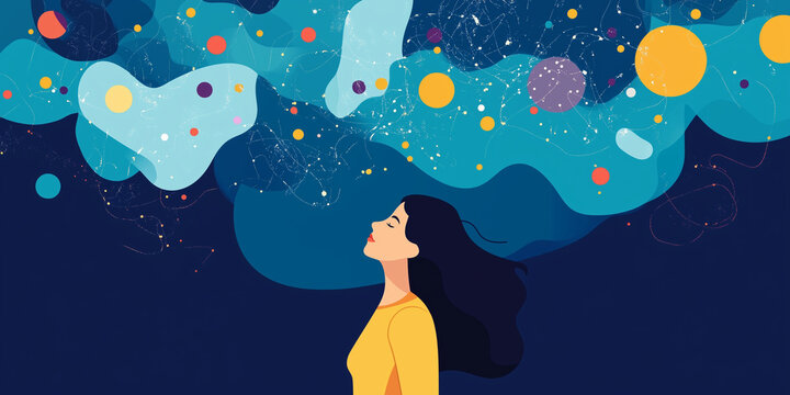 vector illustration of a woman taking the best decission