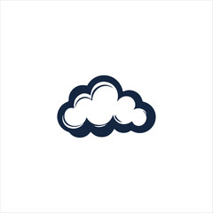 Line art design of a cloud typography