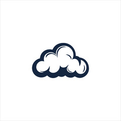 Line art design of a cloud typography