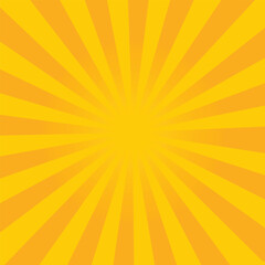 Background with yellow  rays for anime/comic effect. Vector illustration 