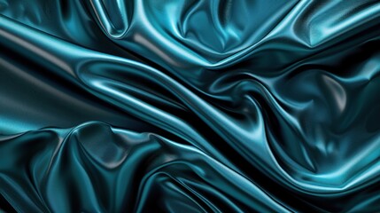 Obraz premium Teal Silk Drape