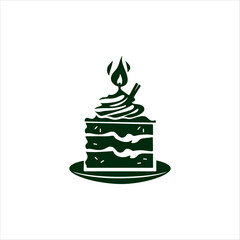 Cake vector logo image illustration