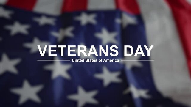 Happy Veterans Day - Honoring all who served text Animation. happy veterans day motion graphics in 4K.