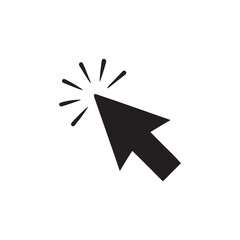 Cursor mouse click, Click, Icon for design, Easily editable, computer mouse click cursor black arrow icons. pointer arrow. 