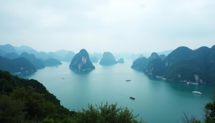 Tranquil waters amidst majestic mountains