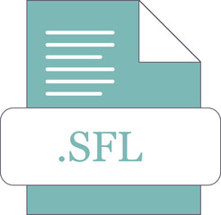 SFL File extension icon insidse fill with lines fill