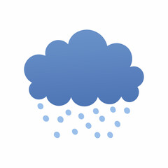 Fototapeta premium Dark snow cloud stock illustration