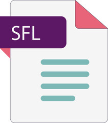 Obraz premium SFL File icon with folded style document
