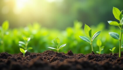 Fototapeta premium New beginnings sprout from the earth