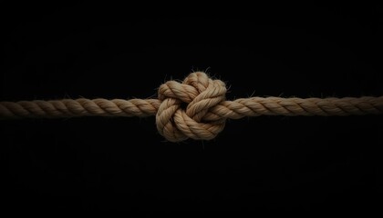 Strength in unity  A tight knot symbolizes resilience and support