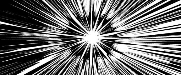 Vector circular starburst explosion texture. Distressed uneven grunge background, cover template set with comic speed line effect.
