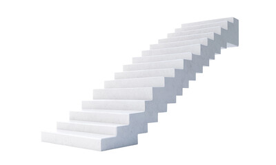 Fototapeta premium Blank staircase as a business metaphor for success, career or stock growth, isolated on transparent cutout background