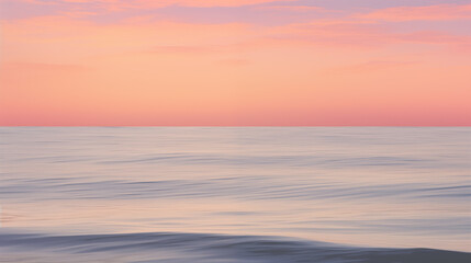 Obraz premium Serene Ocean at Dusk With Soft Waves and Pastel Skies