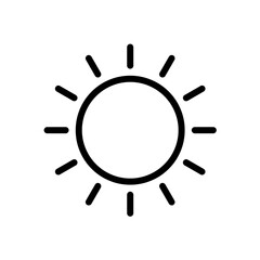 sun, brightness, brightness setting - vector icon