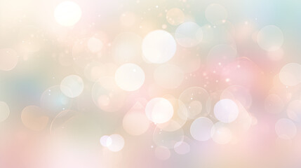 Naklejka premium Warm Pastel Bokeh Light Effects Blurred Circles with Soft Glow Abstract Background
