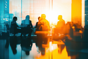 Silhouettes Meeting Sunset.