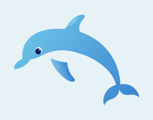 Dolphin jumping isolated stock illustration