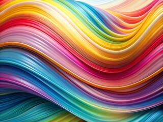 Obraz premium Multi Color Waves Texture Liquitex Fluid Rainbow Colorful 3D Abstract Wallpaper Background