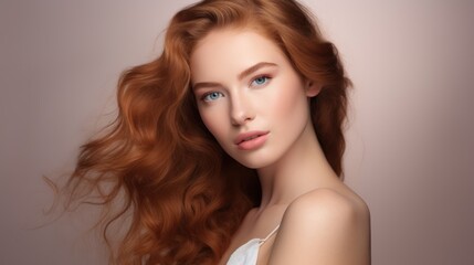 Fototapeta premium Elegant plump beauty with a beaming expression, 