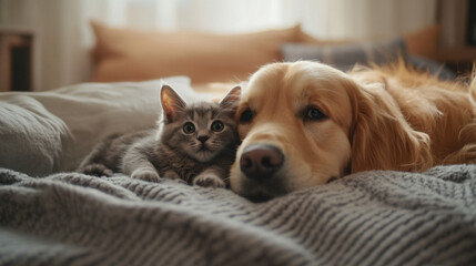 Kitten and Dog Napping.