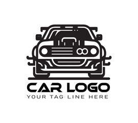 Car minimal black and white logo ,logo design ,car logo ,car logos , car