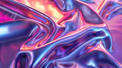 Obraz premium Abstract Iridescent Fabric with Fluid Texture
