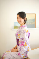 Japanese woman in a yukata