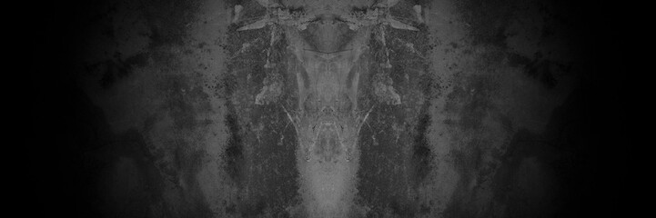 Old wall texture cement dark black gray background abstract grey color design are light with white gradient background.