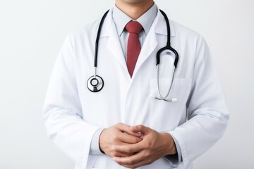 Medical stethoscope adult midsection physician.