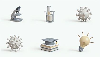 Fototapeta premium Education and Science Icons Inspiring Learning and Discovery