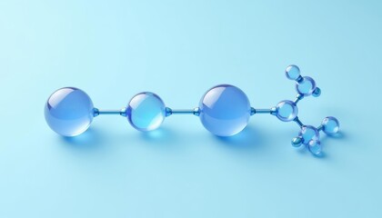 Fototapeta premium Elegant glass spheres in a chain perfect for a minimalist design