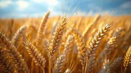 Golden Wheat Field in the Sunshine