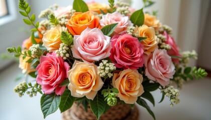 Obraz premium Bouquet of joy A vibrant floral arrangement