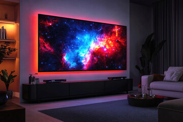 Modern Living Room with TV.