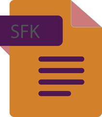 SFK File icon with folded style document