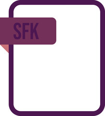 Obraz premium SFK File rectangular icon