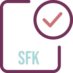 SFK ip file icon with black checked mark