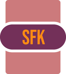 SFK File extension icon fill with minimal colors