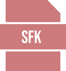 SFK File extension icon rounded and color fill