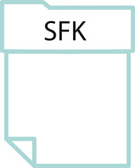 SFK File format minimal icon with thick outline