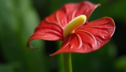 Vivid Red Flower in Bloom