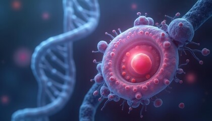 Obraz premium Viral Infection A CloseUp Look at the Science