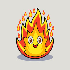 Fire cartoon vector stock illustration