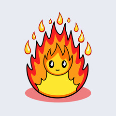 Fire cartoon vector stock illustration